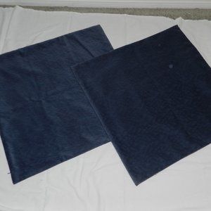 Set of 2 Tang Depot 28" square pillow covers, smoky blue
